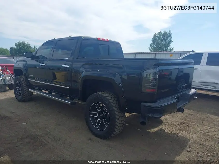 2015 GMC Sierra 1500 Denali VIN: 3GTU2WEC3FG140744 Lot: 45564226