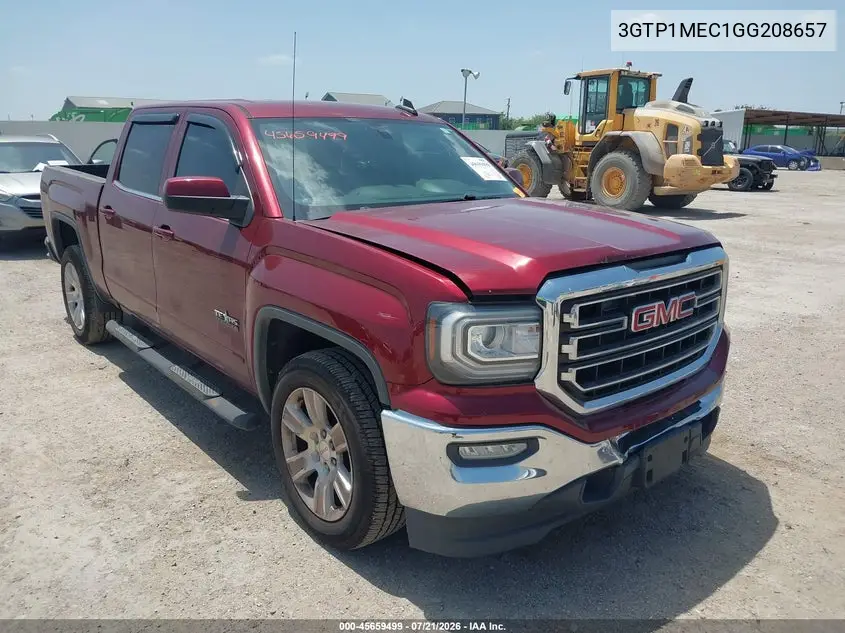 2016 GMC Sierra 1500 Sle VIN: 3GTP1MEC1GG208657 Lot: 45659499
