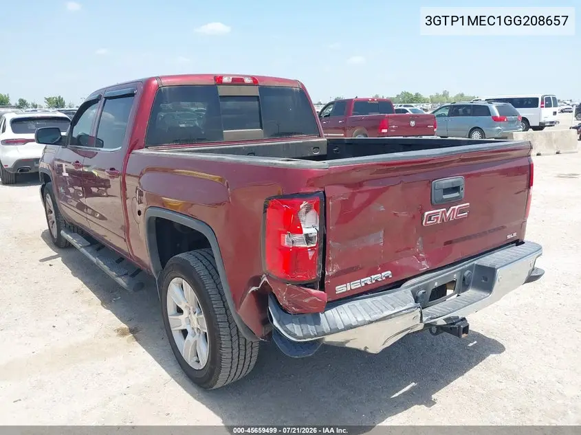 2016 GMC Sierra 1500 Sle VIN: 3GTP1MEC1GG208657 Lot: 45659499