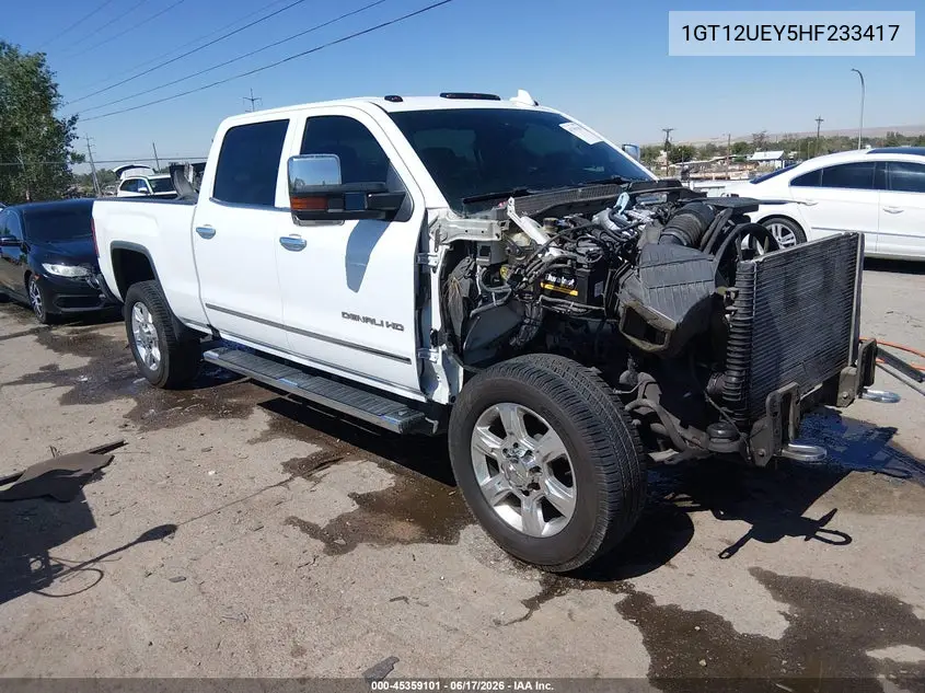 2017 GMC Sierra 2500Hd Denali VIN: 1GT12UEY5HF233417 Lot: 45359101