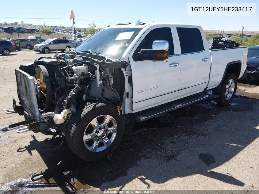 2017 GMC Sierra 2500Hd Denali VIN: 1GT12UEY5HF233417 Lot: 45359101