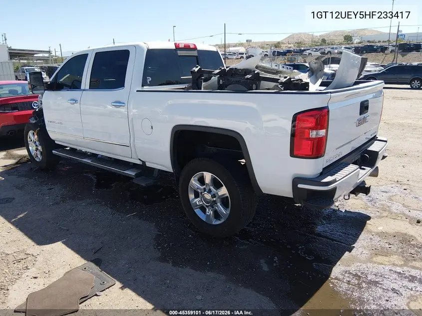 2017 GMC Sierra 2500Hd Denali VIN: 1GT12UEY5HF233417 Lot: 45359101