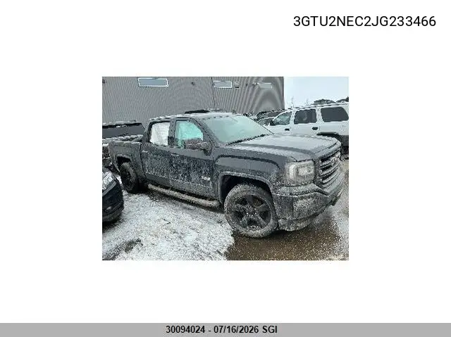 2018 GMC Sierra K1500 Slt VIN: 3GTU2NEC2JG233466 Lot: 30094024