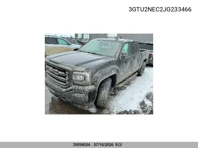 2018 GMC Sierra K1500 Slt VIN: 3GTU2NEC2JG233466 Lot: 30094024