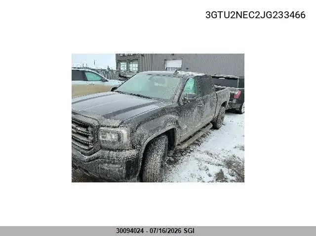 2018 GMC Sierra K1500 Slt VIN: 3GTU2NEC2JG233466 Lot: 30094024