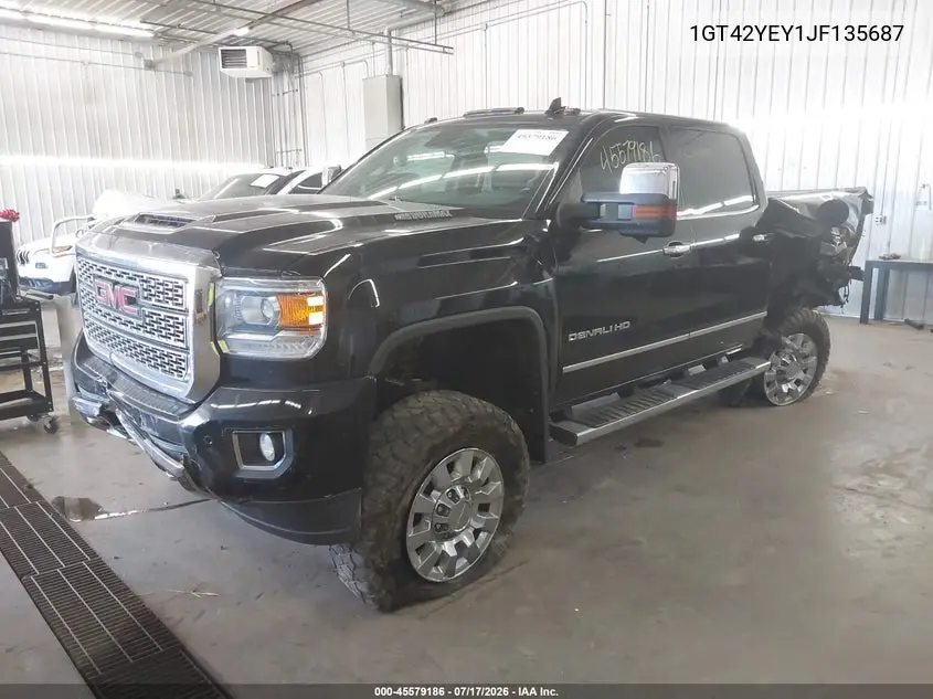 2018 GMC Sierra 3500Hd Denali VIN: 1GT42YEY1JF135687 Lot: 45579186