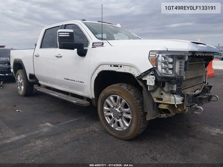 2020 GMC Sierra 2500Hd Denali VIN: 1GT49REY0LF133191 Lot: 45557371