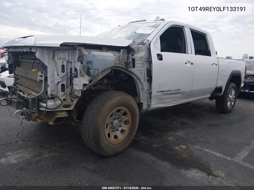 2020 GMC Sierra 2500Hd Denali VIN: 1GT49REY0LF133191 Lot: 45557371