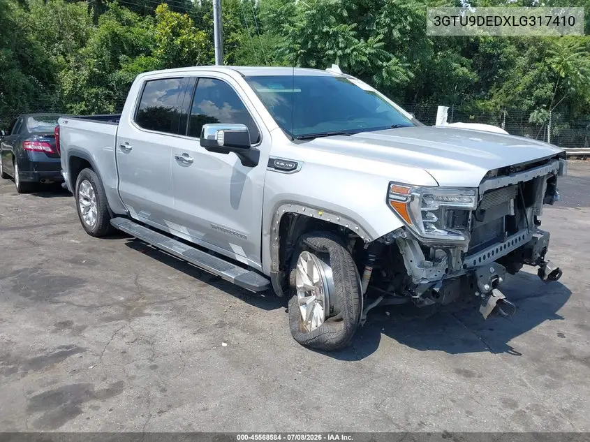 2020 GMC Sierra 1500 4Wd Short Box Slt VIN: 3GTU9DEDXLG317410 Lot: 45568584