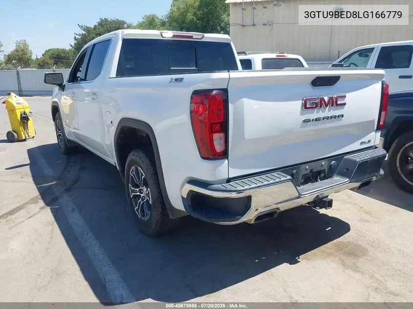 2020 GMC Sierra 1500 4Wd Short Box Sle VIN: 3GTU9BED8LG166779 Lot: 45675955
