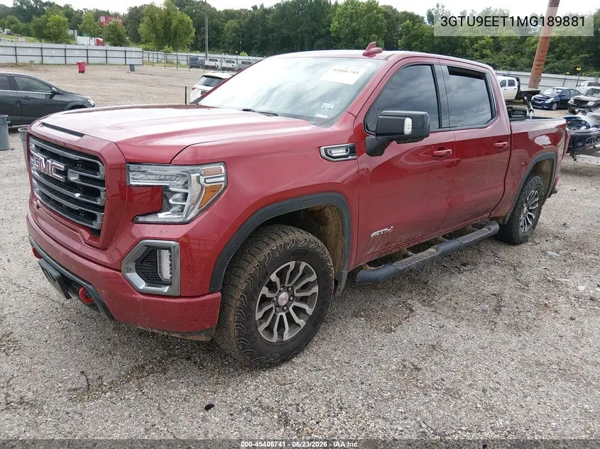2021 GMC Sierra 1500 4Wd Short Box At4 VIN: 3GTU9EET1MG189881 Lot: 45406741