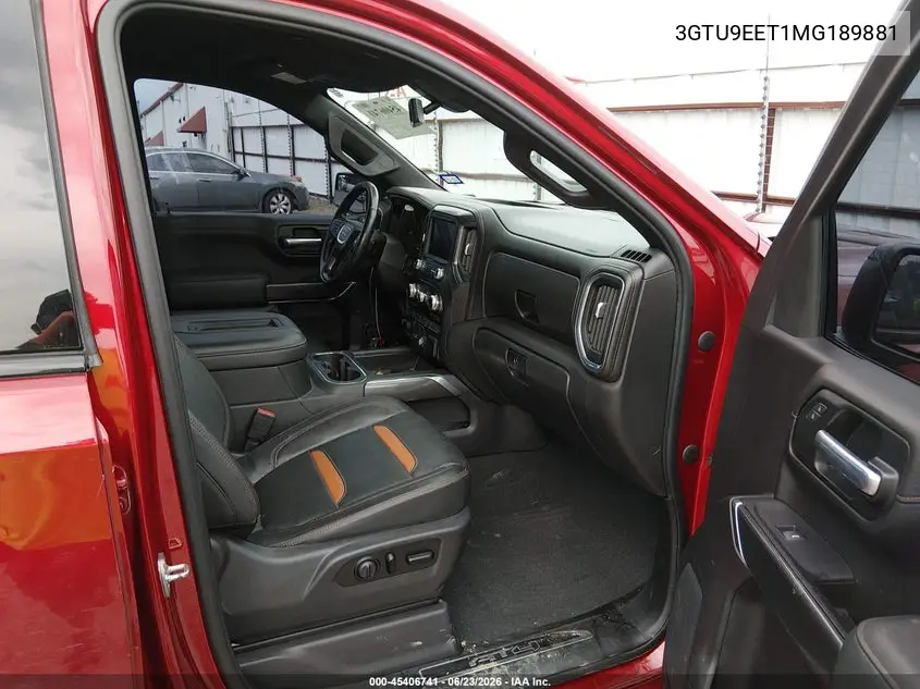 2021 GMC Sierra 1500 4Wd Short Box At4 VIN: 3GTU9EET1MG189881 Lot: 45406741