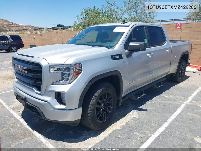 2021 GMC Sierra 1500 4Wd Standard Box Elevation VIN: 1GTU9CETXMZ429286 Lot: 45511918