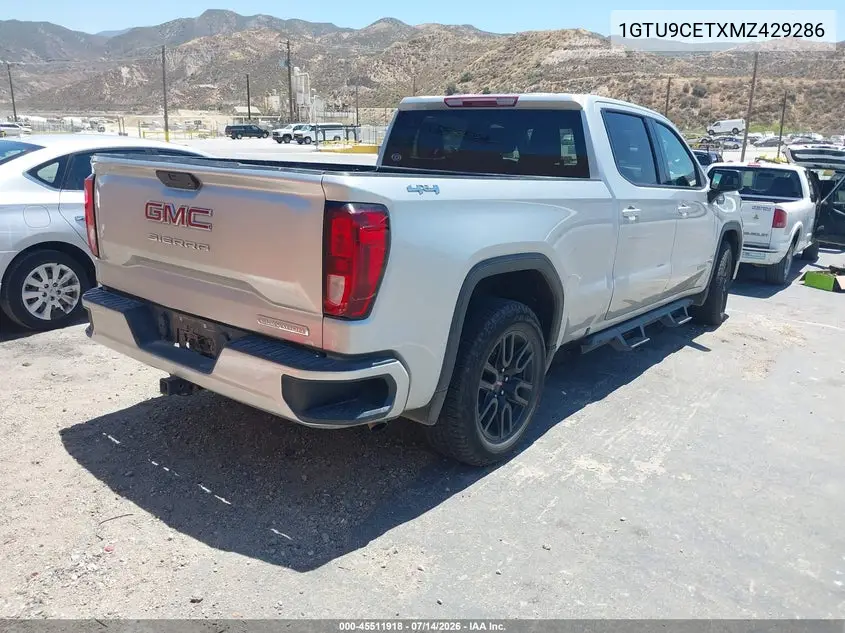 2021 GMC Sierra 1500 4Wd Standard Box Elevation VIN: 1GTU9CETXMZ429286 Lot: 45511918