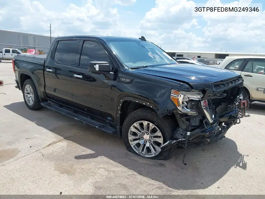 2021 GMC Sierra 1500 2Wd Short Box Denali VIN: 3GTP8FED8MG249346 Lot: 45576651