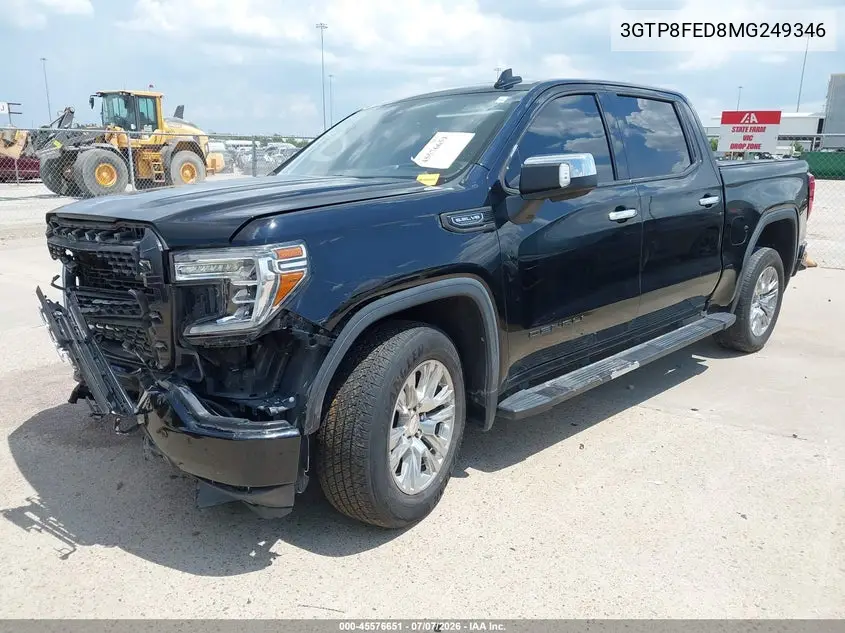 2021 GMC Sierra 1500 2Wd Short Box Denali VIN: 3GTP8FED8MG249346 Lot: 45576651