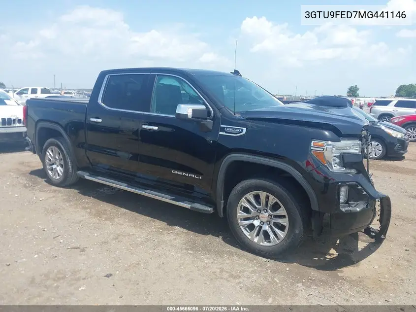 2021 GMC Sierra 1500 4Wd Short Box Denali VIN: 3GTU9FED7MG441146 Lot: 45666096