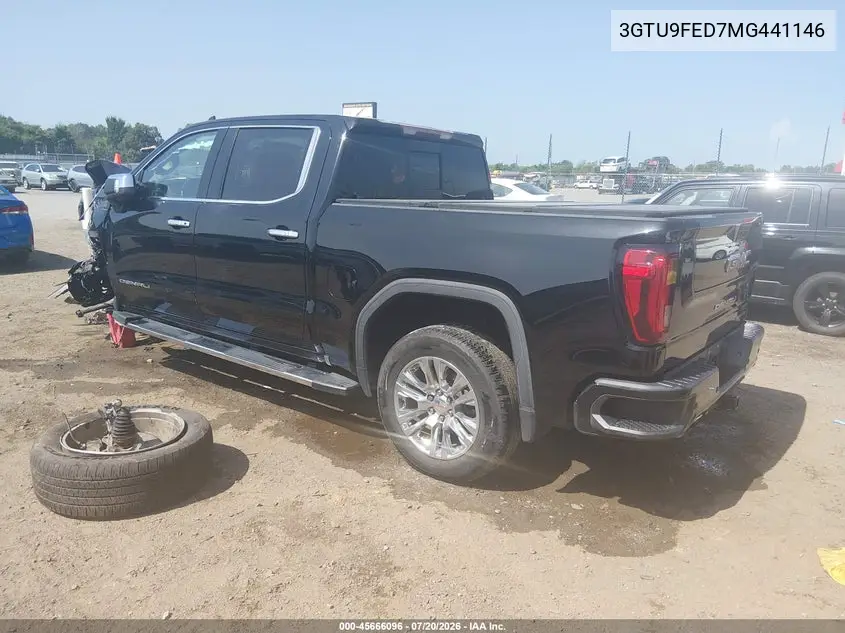 2021 GMC Sierra 1500 4Wd Short Box Denali VIN: 3GTU9FED7MG441146 Lot: 45666096