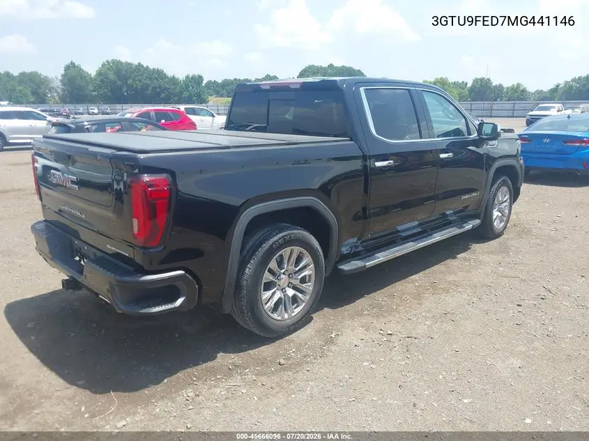 2021 GMC Sierra 1500 4Wd Short Box Denali VIN: 3GTU9FED7MG441146 Lot: 45666096