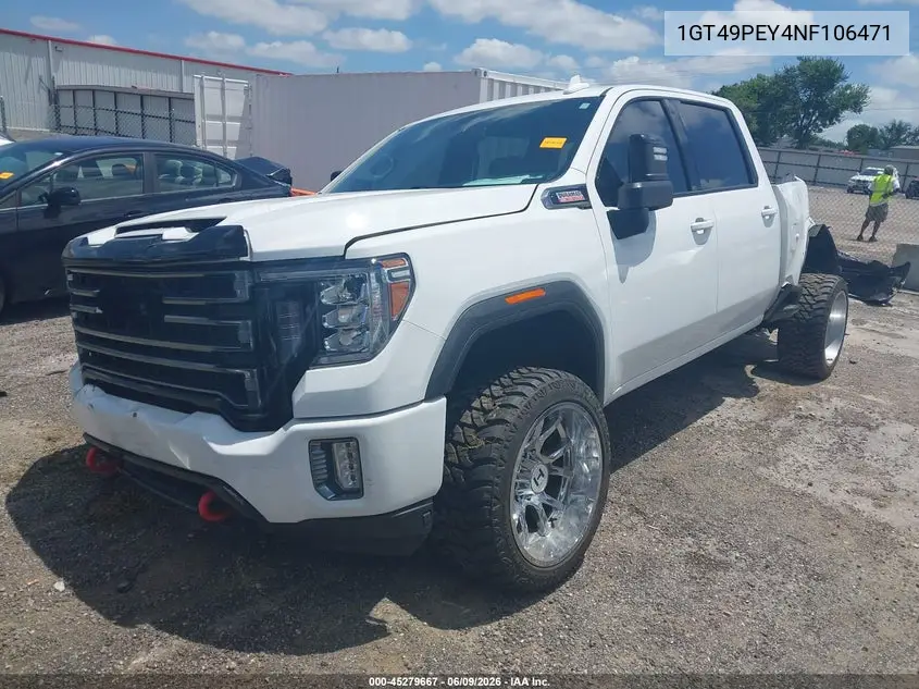 2022 GMC Sierra 2500Hd 4Wd Standard Bed At4 VIN: 1GT49PEY4NF106471 Lot: 45279667