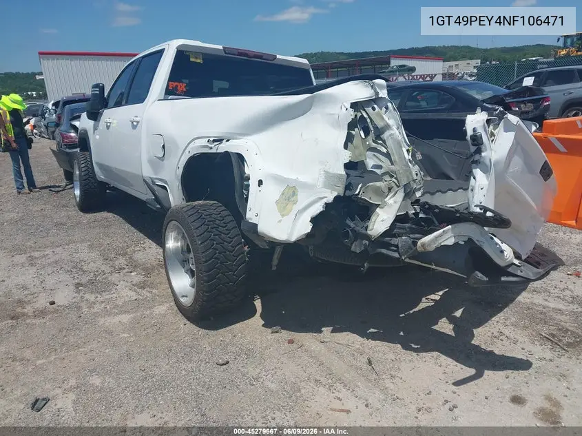 2022 GMC Sierra 2500Hd 4Wd Standard Bed At4 VIN: 1GT49PEY4NF106471 Lot: 45279667