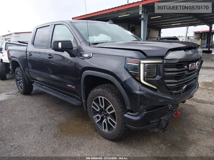 2022 GMC Sierra 1500 4Wd Short Box At4 VIN: 3GTUUEET0NG570170 Lot: 45588169