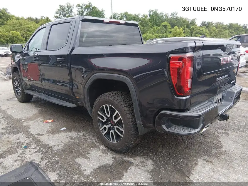 2022 GMC Sierra 1500 4Wd Short Box At4 VIN: 3GTUUEET0NG570170 Lot: 45588169