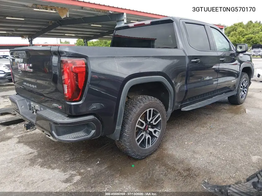 2022 GMC Sierra 1500 4Wd Short Box At4 VIN: 3GTUUEET0NG570170 Lot: 45588169