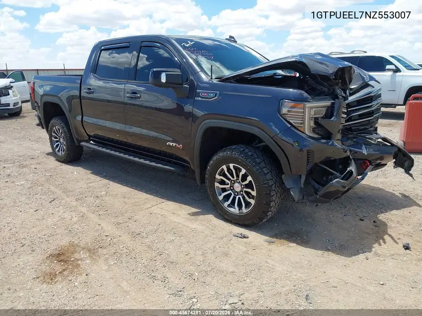 2022 GMC Sierra 1500 4Wd Short Box At4 VIN: 1GTPUEEL7NZ553007 Lot: 45674281