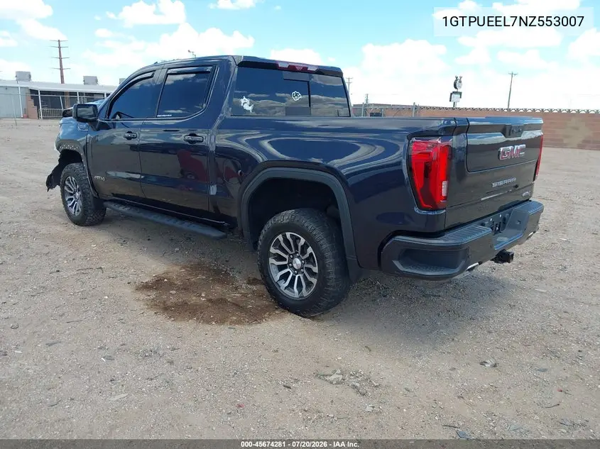 2022 GMC Sierra 1500 4Wd Short Box At4 VIN: 1GTPUEEL7NZ553007 Lot: 45674281