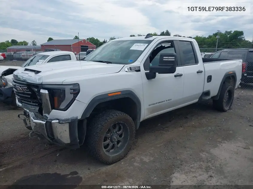 2024 GMC Sierra 2500Hd 4Wd Long Bed Pro VIN: 1GT59LE79RF383336 Lot: 45412271