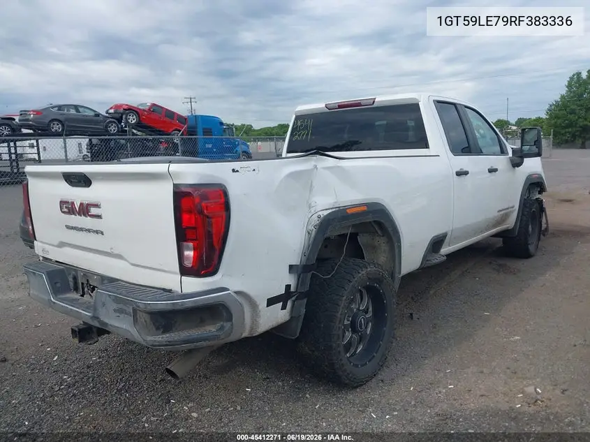 2024 GMC Sierra 2500Hd 4Wd Long Bed Pro VIN: 1GT59LE79RF383336 Lot: 45412271