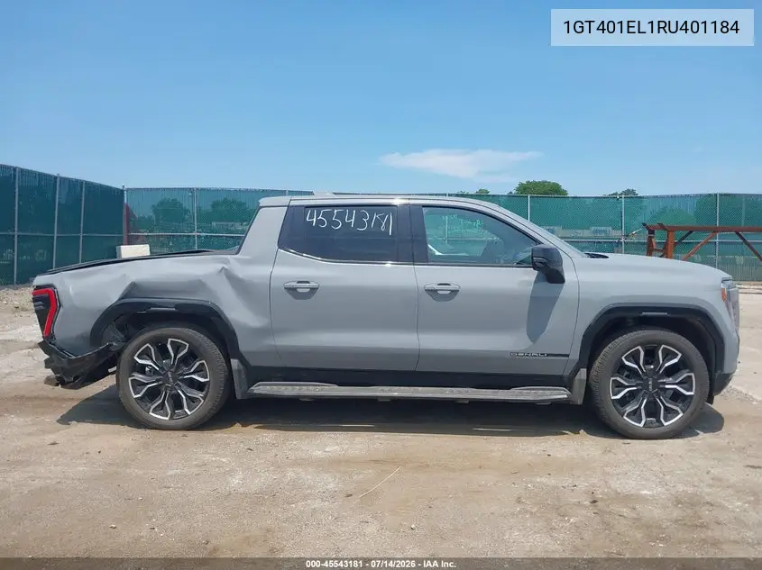 2024 GMC Sierra Ev Denali Edition 1 VIN: 1GT401EL1RU401184 Lot: 45543181