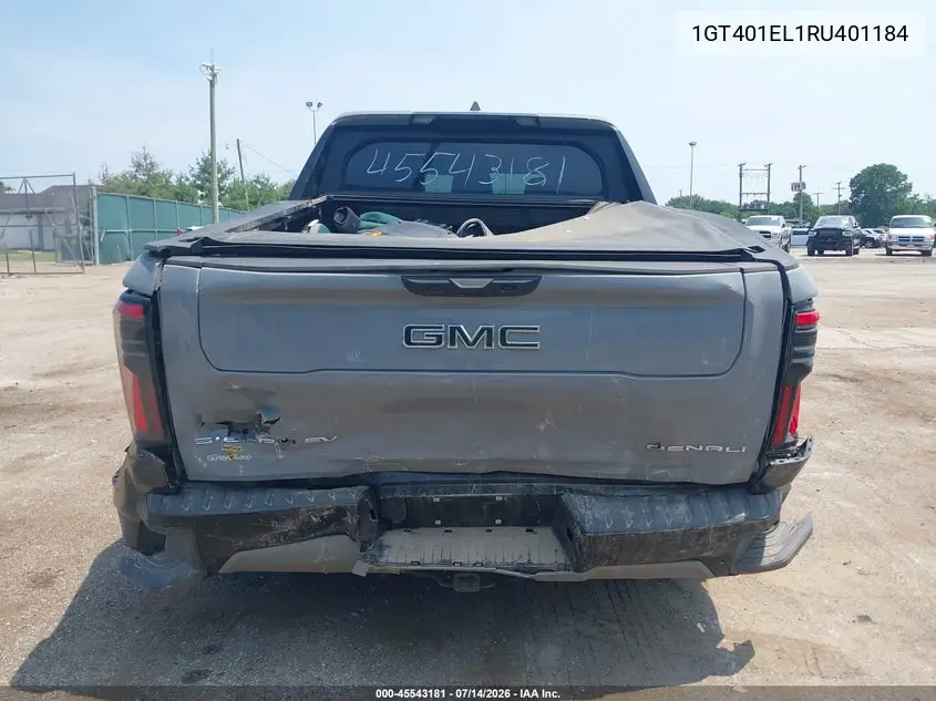 2024 GMC Sierra Ev Denali Edition 1 VIN: 1GT401EL1RU401184 Lot: 45543181