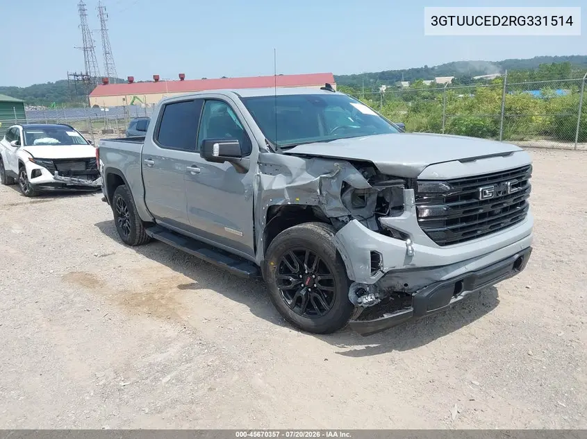 2024 GMC Sierra 1500 4Wd Short Box Elevation With 3Sb VIN: 3GTUUCED2RG331514 Lot: 45670357