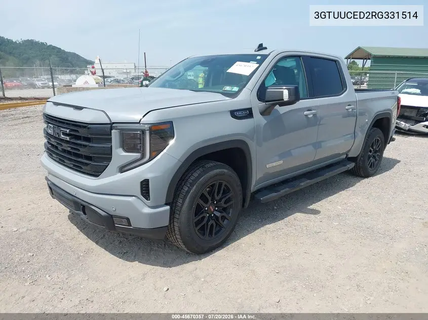 2024 GMC Sierra 1500 4Wd Short Box Elevation With 3Sb VIN: 3GTUUCED2RG331514 Lot: 45670357