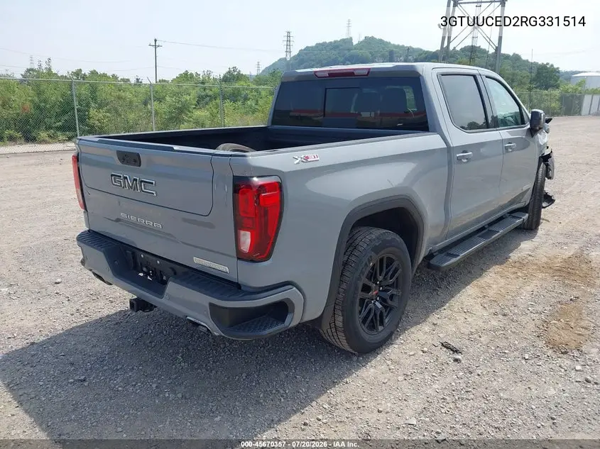 2024 GMC Sierra 1500 4Wd Short Box Elevation With 3Sb VIN: 3GTUUCED2RG331514 Lot: 45670357