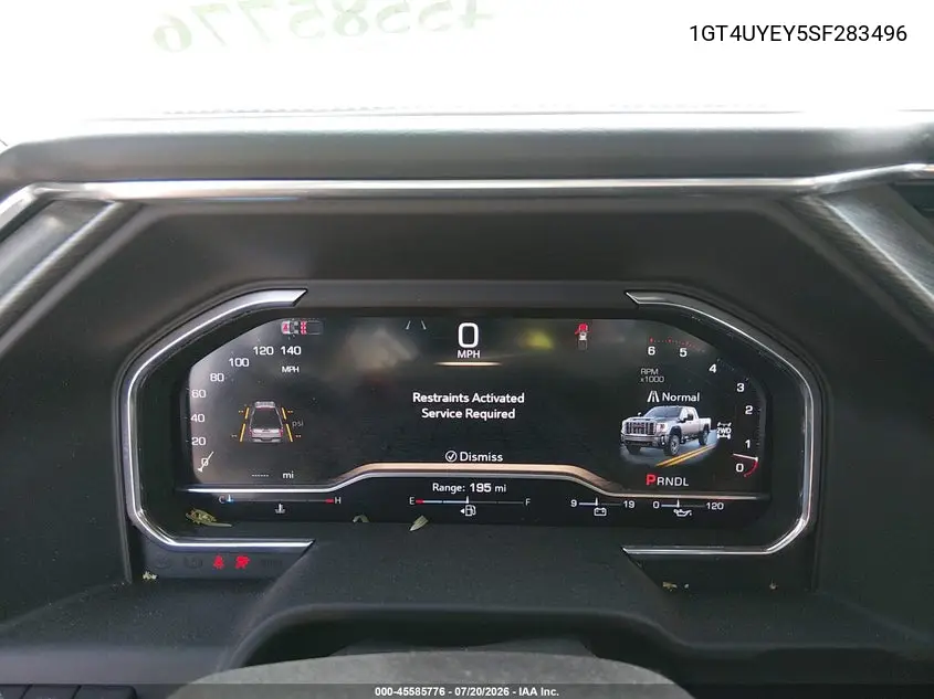 2025 GMC Sierra 3500Hd 4Wd Standard Bed Denali Ultimate VIN: 1GT4UYEY5SF283496 Lot: 45585776