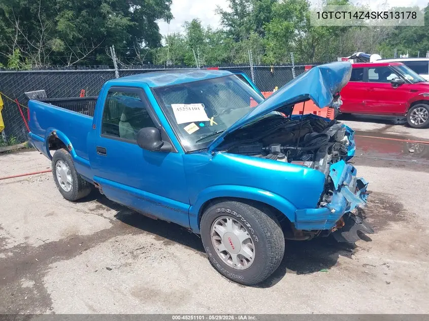 1995 GMC Sonoma VIN: 1GTCT14Z4SK513178 Lot: 45251101