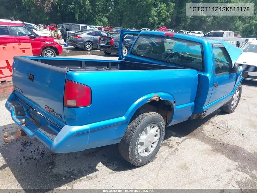 1995 GMC Sonoma VIN: 1GTCT14Z4SK513178 Lot: 45251101