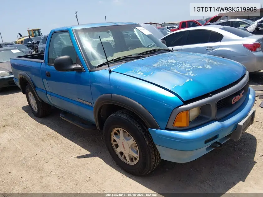 1995 GMC Sonoma VIN: 1GTDT14W9SK519908 Lot: 45424813