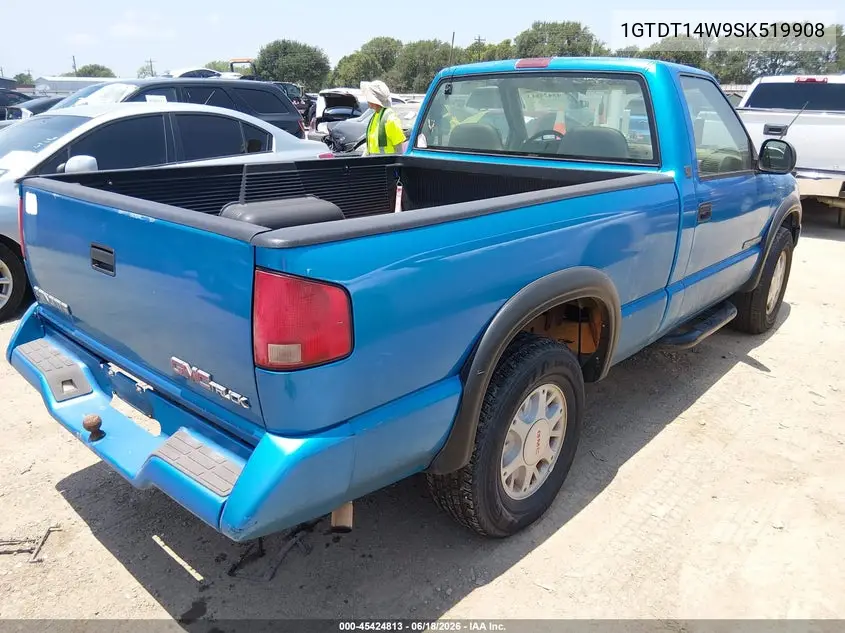 1995 GMC Sonoma VIN: 1GTDT14W9SK519908 Lot: 45424813