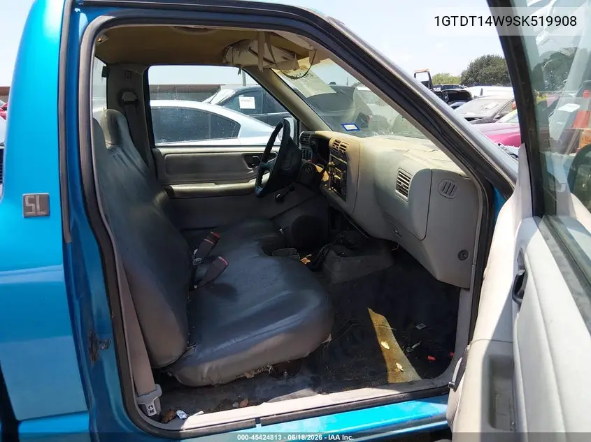 1995 GMC Sonoma VIN: 1GTDT14W9SK519908 Lot: 45424813