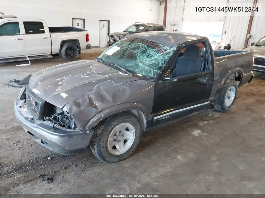1998 GMC Sonoma Sls VIN: 1GTCS1445WK512344 Lot: 45328802