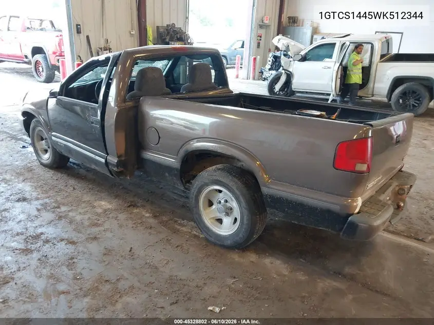 1998 GMC Sonoma Sls VIN: 1GTCS1445WK512344 Lot: 45328802