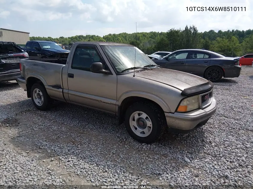 1998 GMC Sonoma Sls Sportside VIN: 1GTCS14X6W8510111 Lot: 45354886