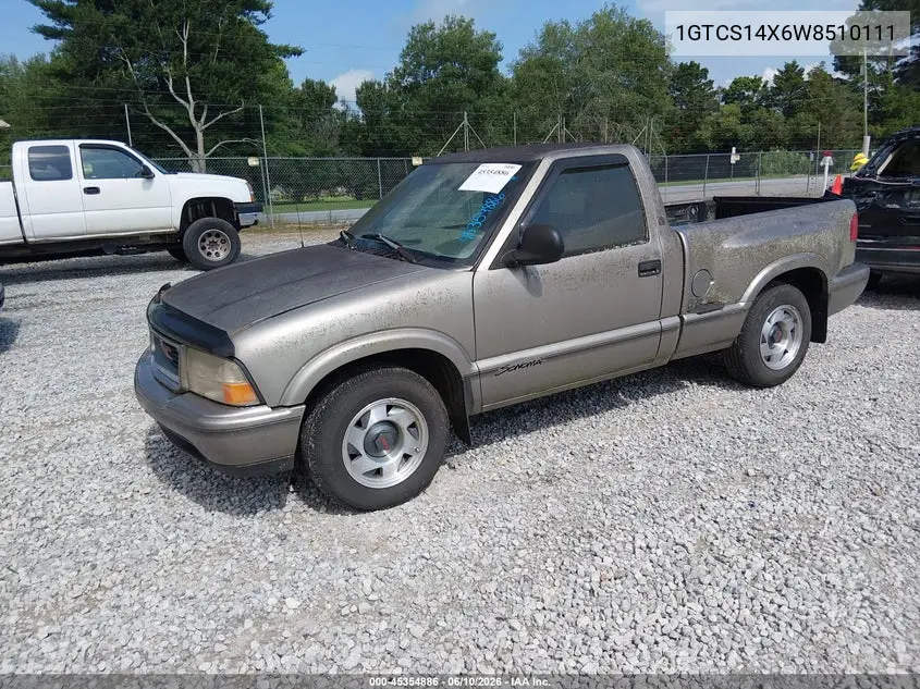 1998 GMC Sonoma Sls Sportside VIN: 1GTCS14X6W8510111 Lot: 45354886