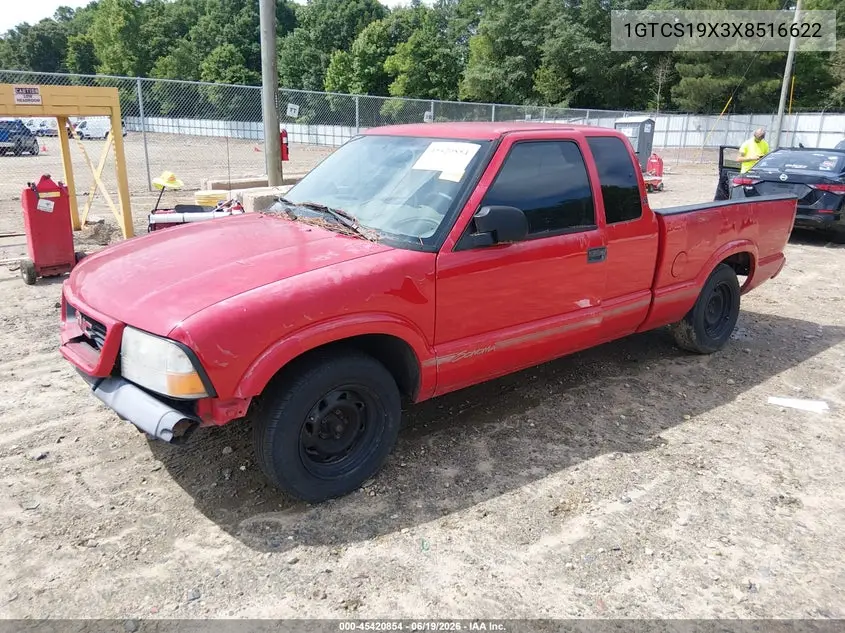 1999 GMC Sonoma Sls VIN: 1GTCS19X3X8516622 Lot: 45420854