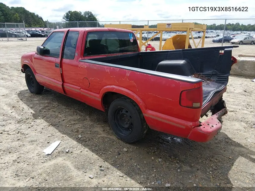 1999 GMC Sonoma Sls VIN: 1GTCS19X3X8516622 Lot: 45420854