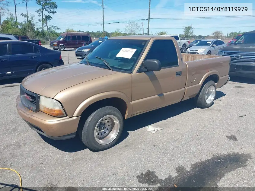2000 GMC Sonoma Sl VIN: 1GTCS1440Y8119979 Lot: 44569268